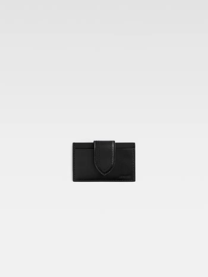 JACQUEMUS Small Leather Goods Flap Coin Purse Black 8211 Women