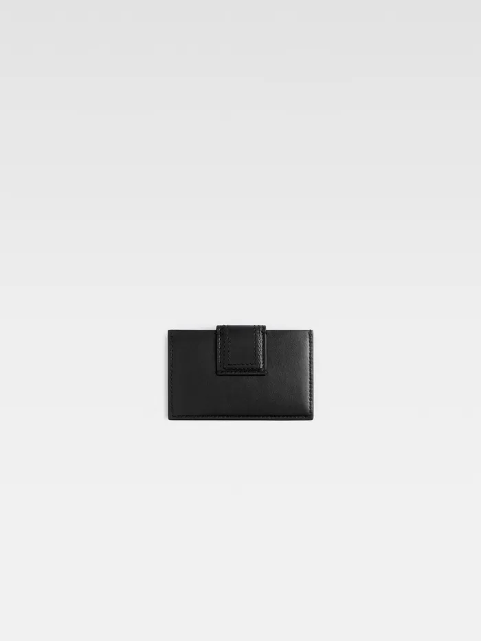 JACQUEMUS Small Leather Goods Flap Coin Purse Black 8211 Women