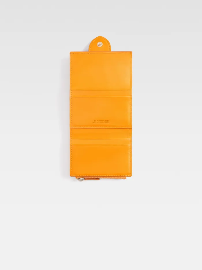 JACQUEMUS Small Leather Goods Flap Wallet Dark Orange 8211 Men