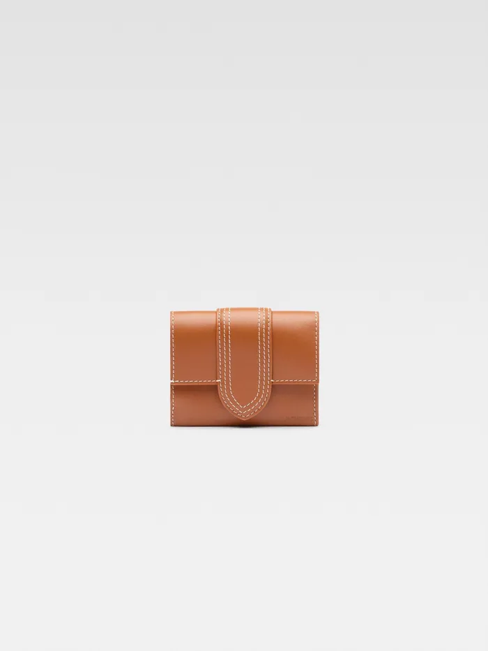 JACQUEMUS Small Leather Goods Flap Wallet Light Brown 8211 Women