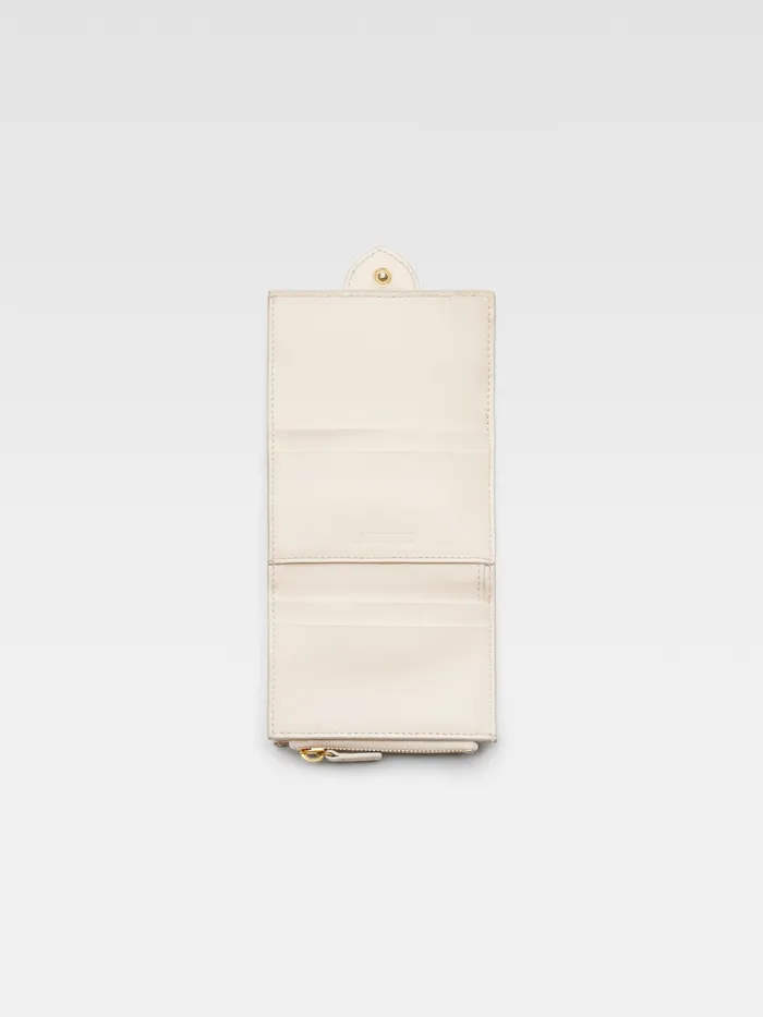 JACQUEMUS Small Leather Goods Flap Wallet Light Ivory 8211 Men