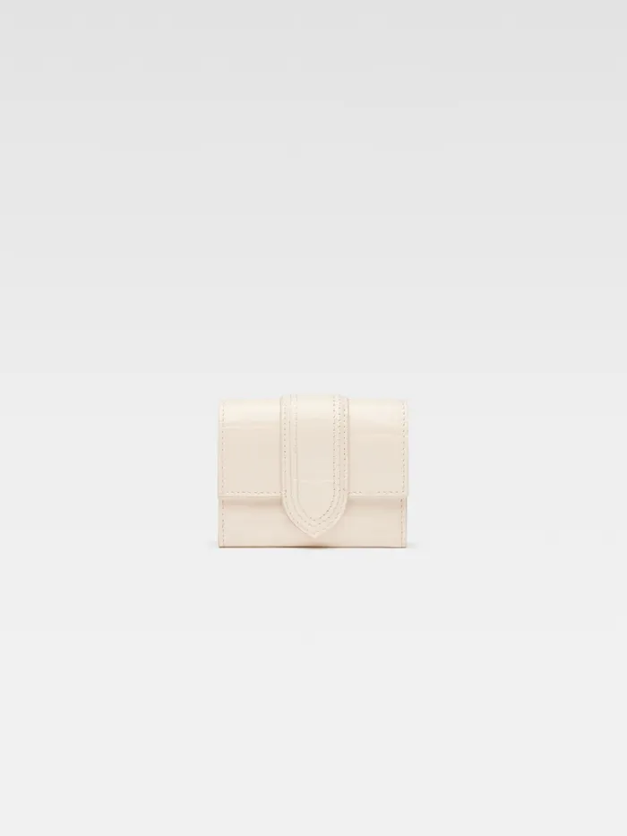 JACQUEMUS Small Leather Goods Flap Wallet Light Ivory 8211 Women