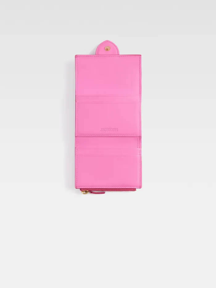 JACQUEMUS Small Leather Goods Flap Wallet Neon Pink 8211 Women