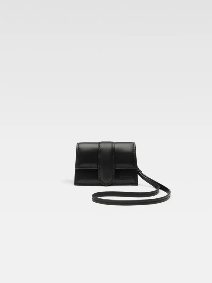 JACQUEMUS Small Leather Goods Mini Flap Airpods Case Black 8211 Women