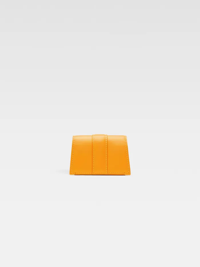 JACQUEMUS Small Leather Goods Mini Flap Airpods Case Dark Orange 8211 Men