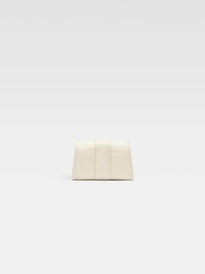 JACQUEMUS Small Leather Goods Mini Flap Airpods Case Light Ivory 8211 Women