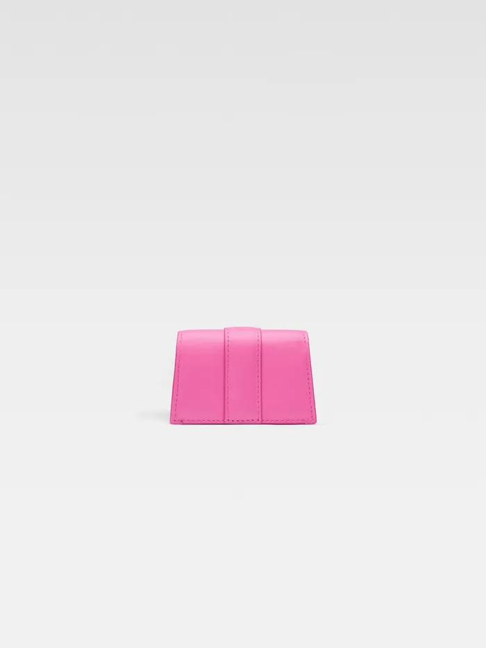 JACQUEMUS Small Leather Goods Mini Flap Airpods Case Neon Pink 8211 Women
