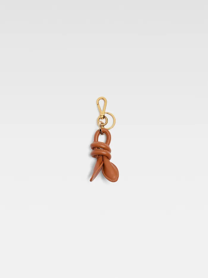 JACQUEMUS Small Leather Goods Twisted Key Ring Light Brown 8211 Women