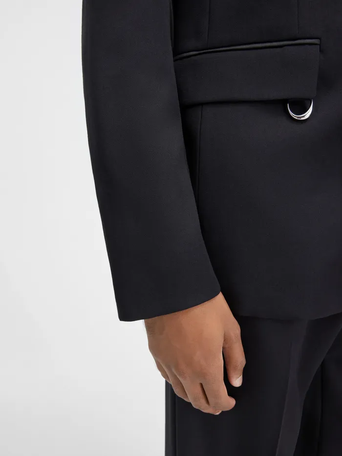 JACQUEMUS Suits DoubleBreasted Tuxedo Blazer Black 8211 Men