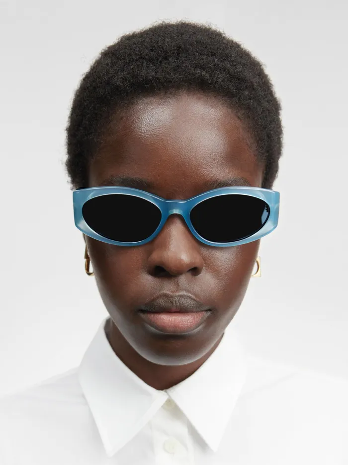 JACQUEMUS Sunglasses Oval Sunglasses Light Blue 8211 Women