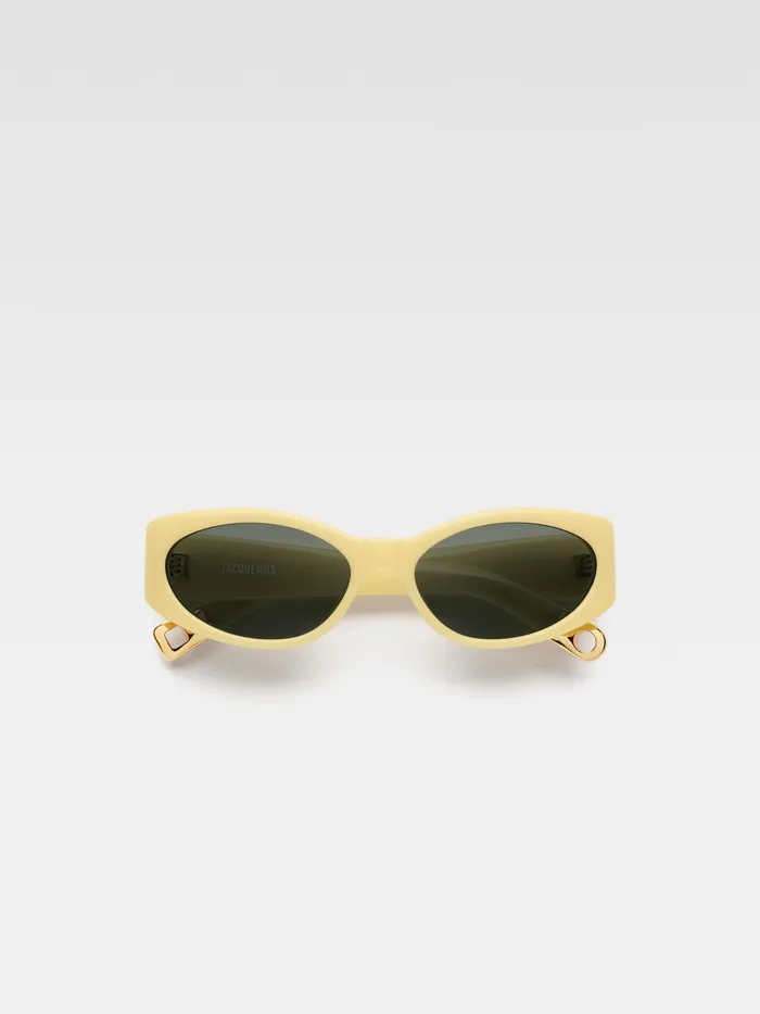 JACQUEMUS Sunglasses Oval Sunglasses Pale Yellow 8211 Women