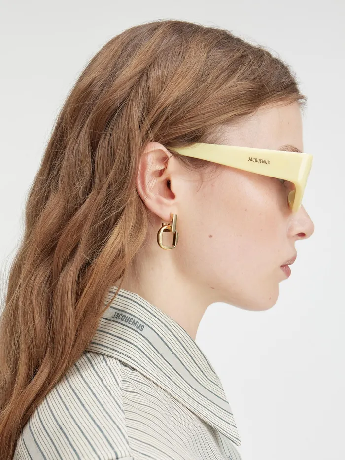 JACQUEMUS Sunglasses Oval Sunglasses Pale Yellow 8211 Women