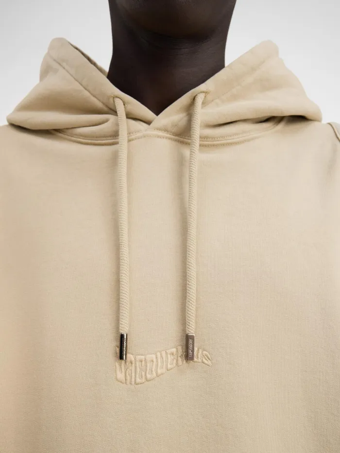 JACQUEMUS Sweatshirts and Joggings Clay Logo Hoodie Beige 8211 Women