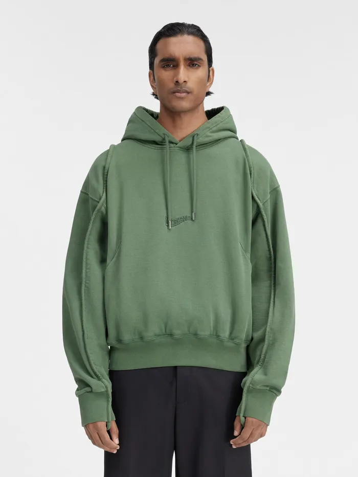 JACQUEMUS Sweatshirts and Joggings Clay Logo Hoodie Dark Green 8211 Men