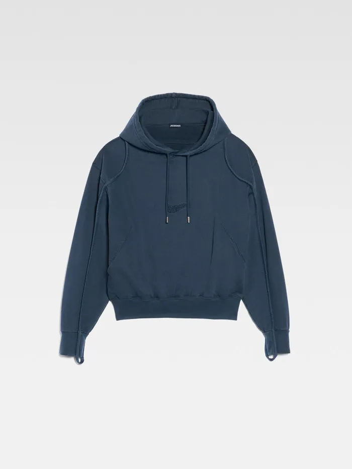 JACQUEMUS Sweatshirts and Joggings Clay Logo Hoodie Dark Navy 8211 Men