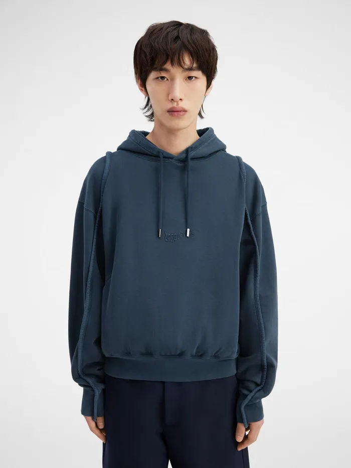 JACQUEMUS Sweatshirts and Joggings Clay Logo Hoodie Dark Navy 8211 Women