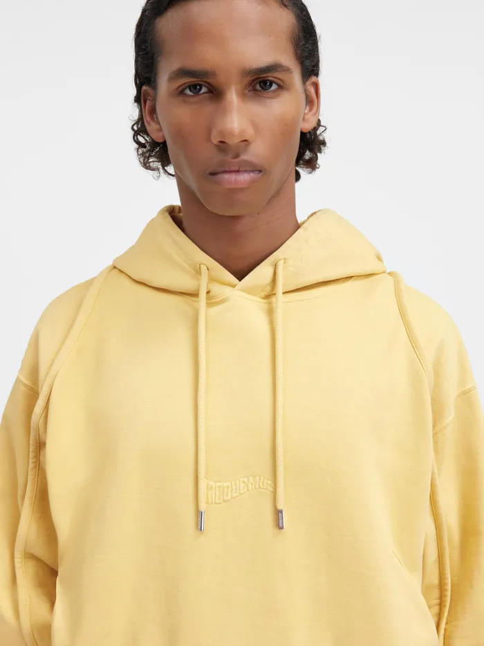 JACQUEMUS Sweatshirts and Joggings Clay Logo Hoodie Yellow 8211 Men