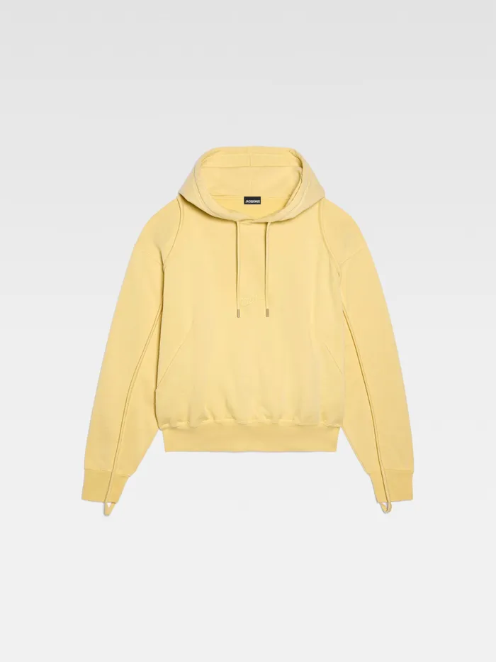 JACQUEMUS Sweatshirts and Joggings Clay Logo Hoodie Yellow 8211 Men