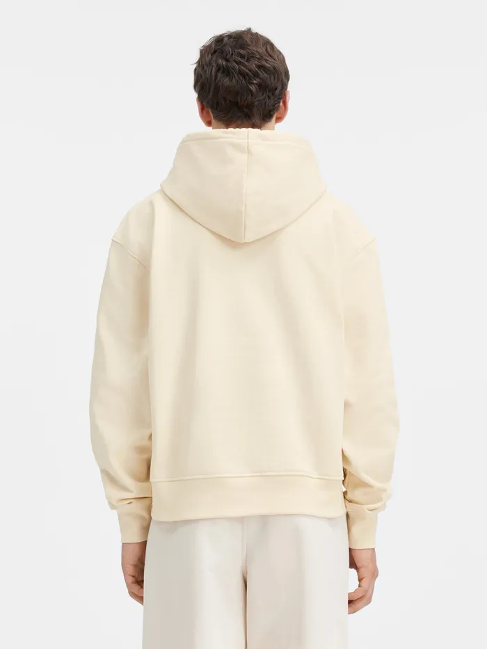 JACQUEMUS Sweatshirts and Joggings Embroidered Logo Hoodie Beige 8211 Men