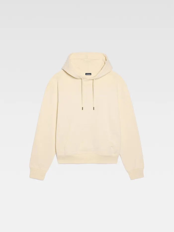 JACQUEMUS Sweatshirts and Joggings Embroidered Logo Hoodie Beige 8211 Men