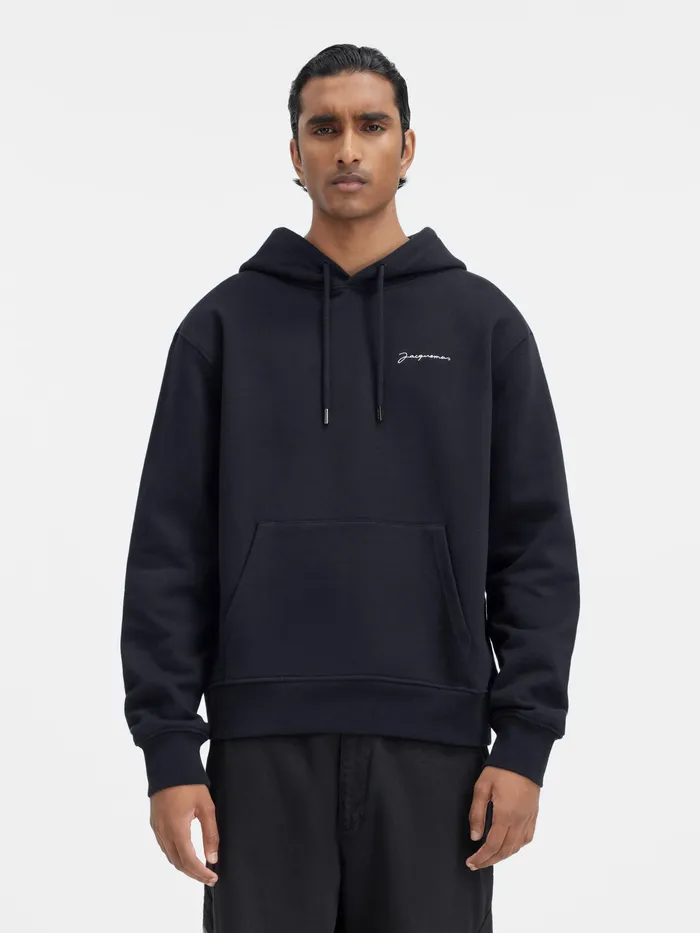 JACQUEMUS Sweatshirts and Joggings Embroidered Logo Hoodie Black 8211 Women