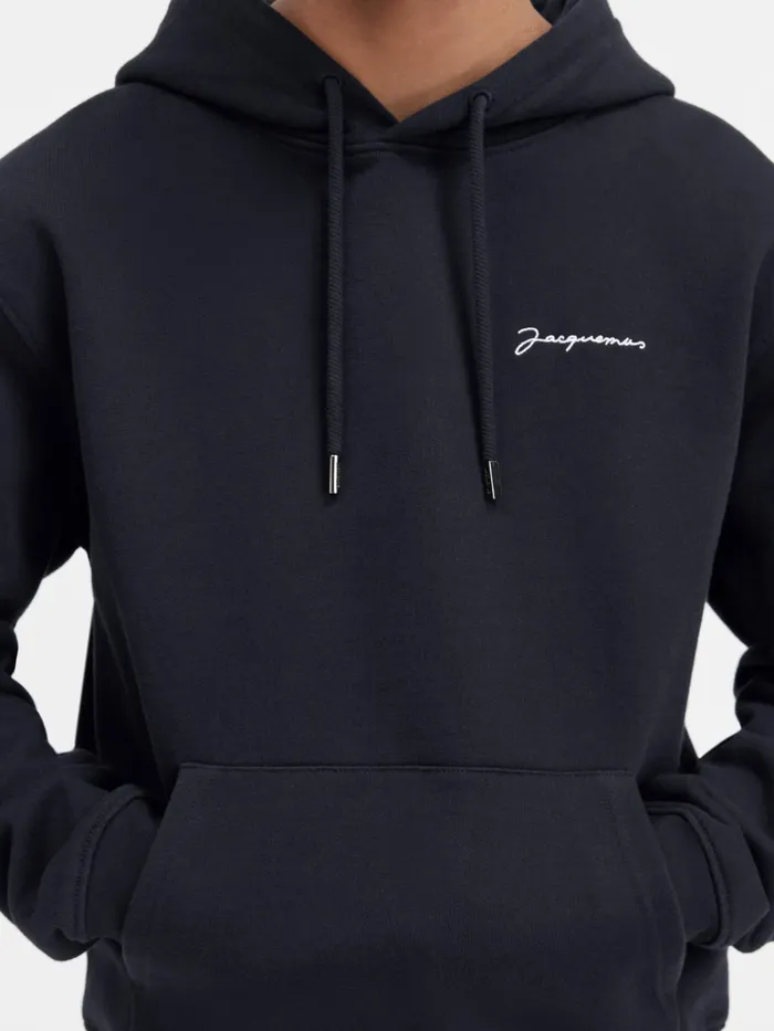 JACQUEMUS Sweatshirts and Joggings Embroidered Logo Hoodie Black 8211 Women