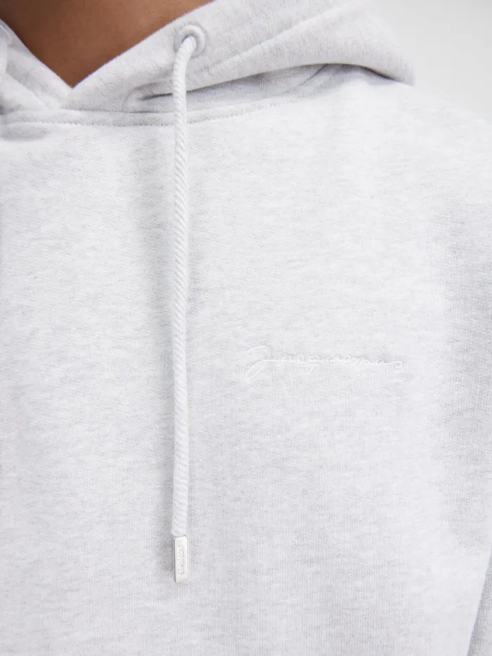 JACQUEMUS Sweatshirts and Joggings Embroidered Logo Hoodie Grey 2 8211 Women