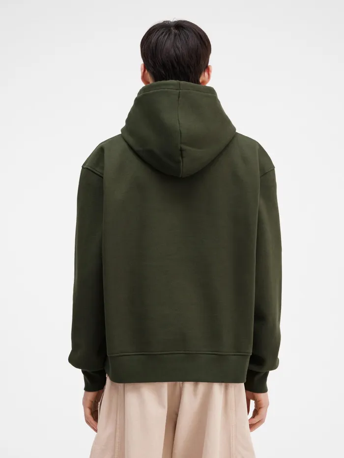 JACQUEMUS Sweatshirts and Joggings Embroidered Logo Hoodie Khaki 8211 Men