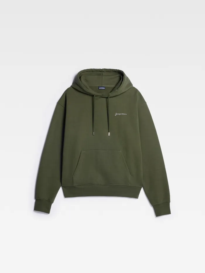 JACQUEMUS Sweatshirts and Joggings Embroidered Logo Hoodie Khaki 8211 Women