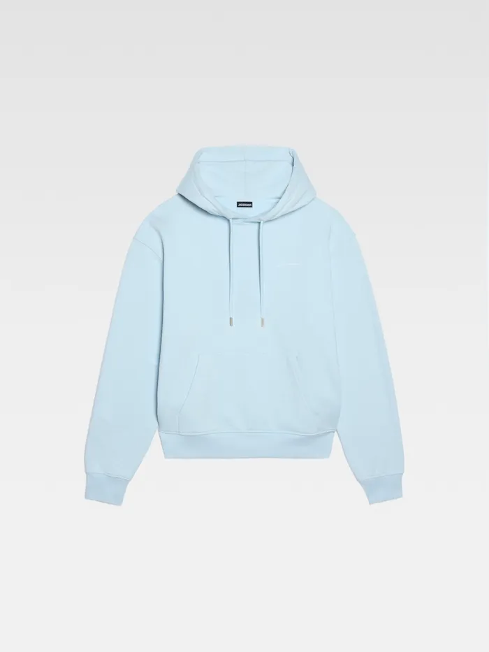 JACQUEMUS Sweatshirts and Joggings Embroidered Logo Hoodie Light Blue 8211 Women