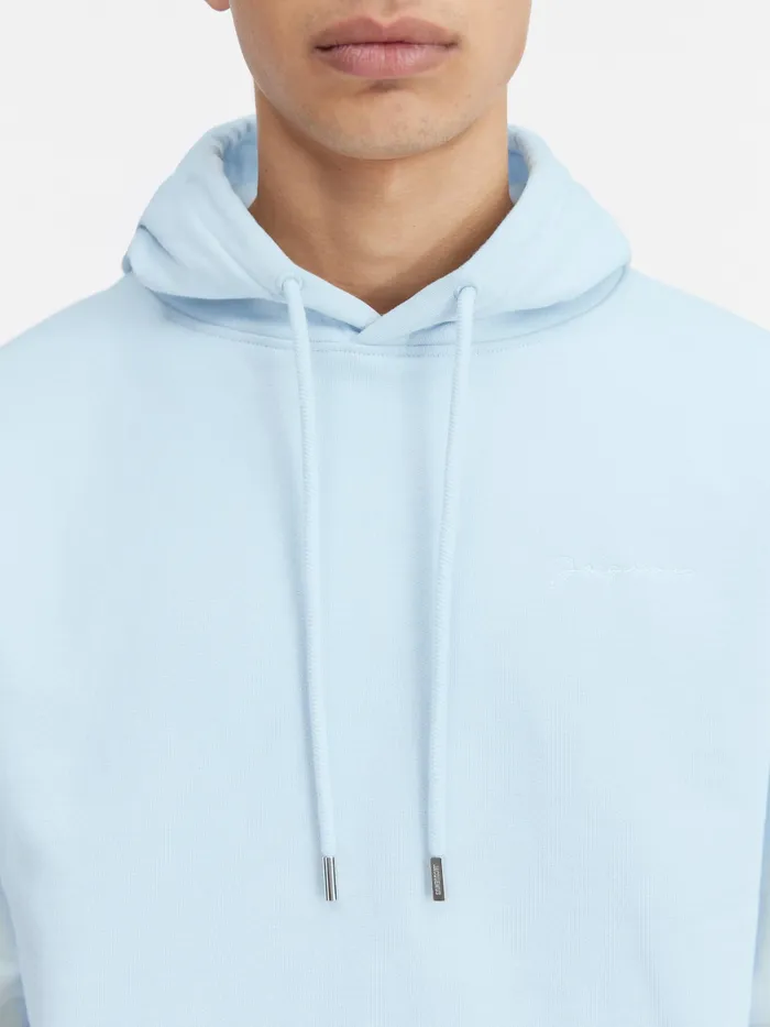 JACQUEMUS Sweatshirts and Joggings Embroidered Logo Hoodie Light Blue 8211 Women