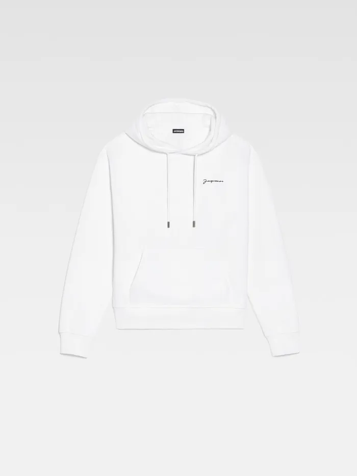 JACQUEMUS Sweatshirts and Joggings Embroidered Logo Hoodie White 8211 Women