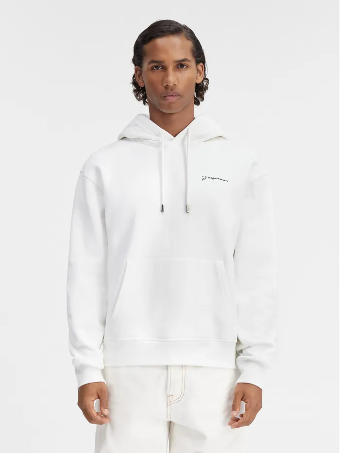 JACQUEMUS Sweatshirts and Joggings Embroidered Logo Hoodie White 8211 Women