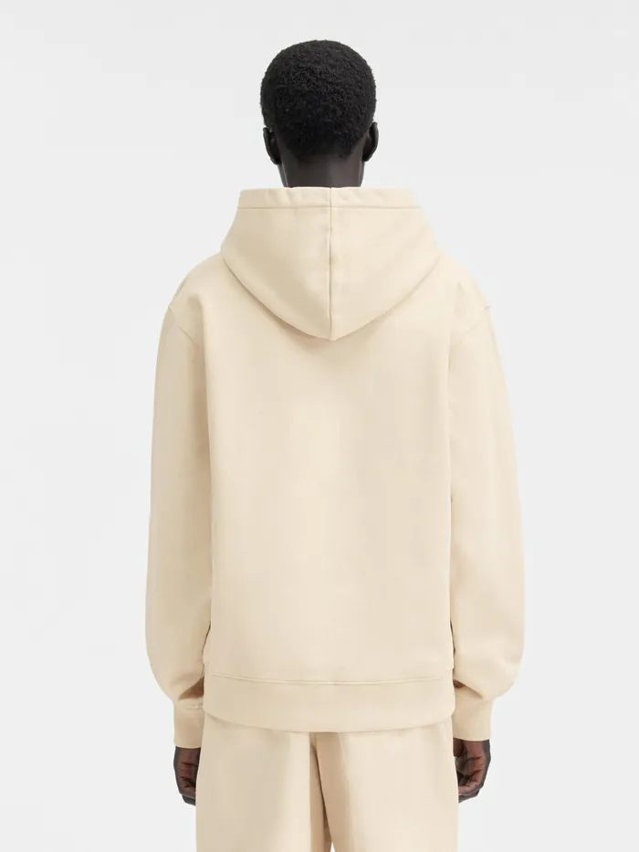 JACQUEMUS Sweatshirts and Joggings Grosgrain Logo Hoodie Beige 8211 Men