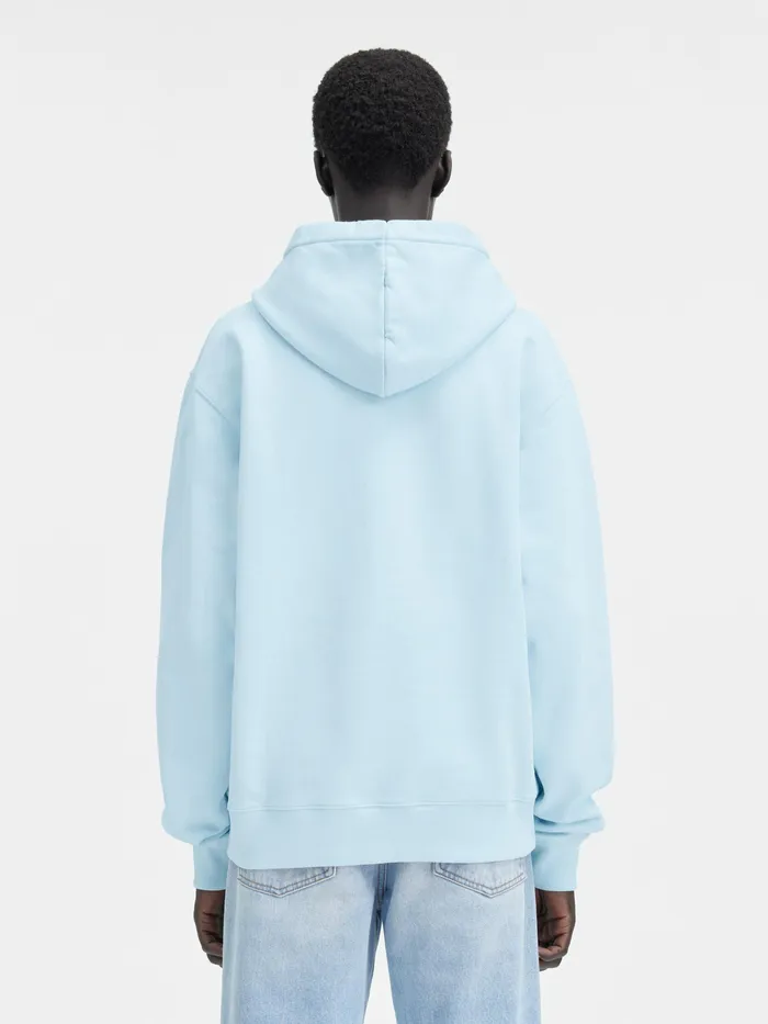 JACQUEMUS Sweatshirts and Joggings Grosgrain Logo Hoodie Light Blue 8211 Men