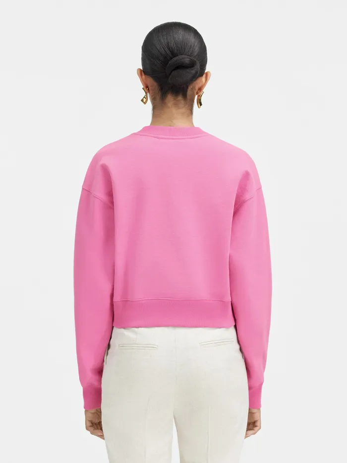 JACQUEMUS Sweatshirts and Joggings Grosgrain Logo Pullover Pink 8211 Women
