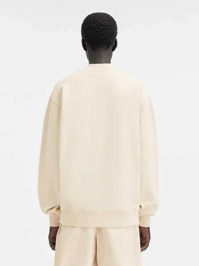 JACQUEMUS Sweatshirts and Joggings Grosgrain Logo Sweatshirt Beige 8211 Men