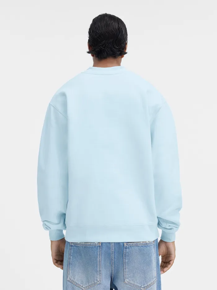 JACQUEMUS Sweatshirts and Joggings Grosgrain Logo Sweatshirt Light Blue 8211 Men