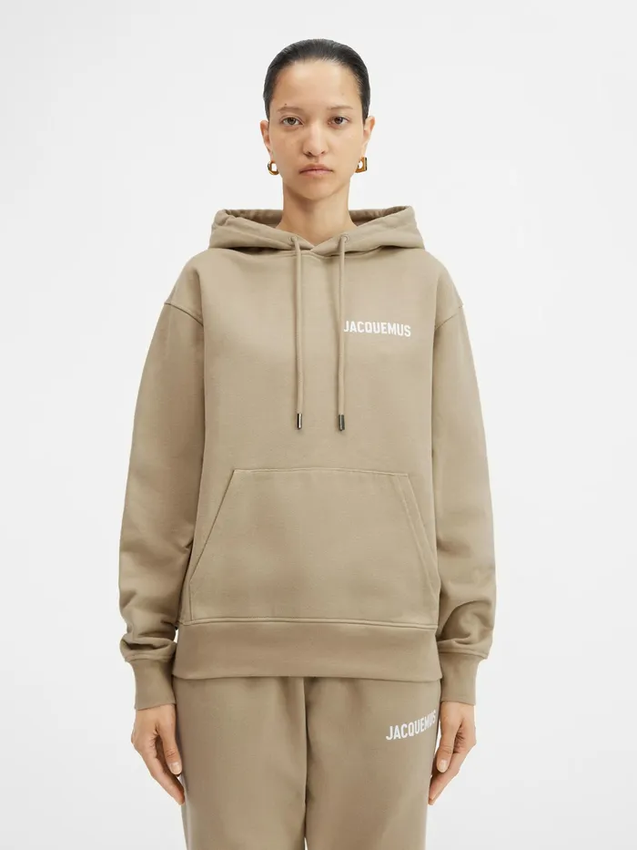 JACQUEMUS Sweatshirts and Joggings Hooded Sweatshirt Light Khaki 8211 Women