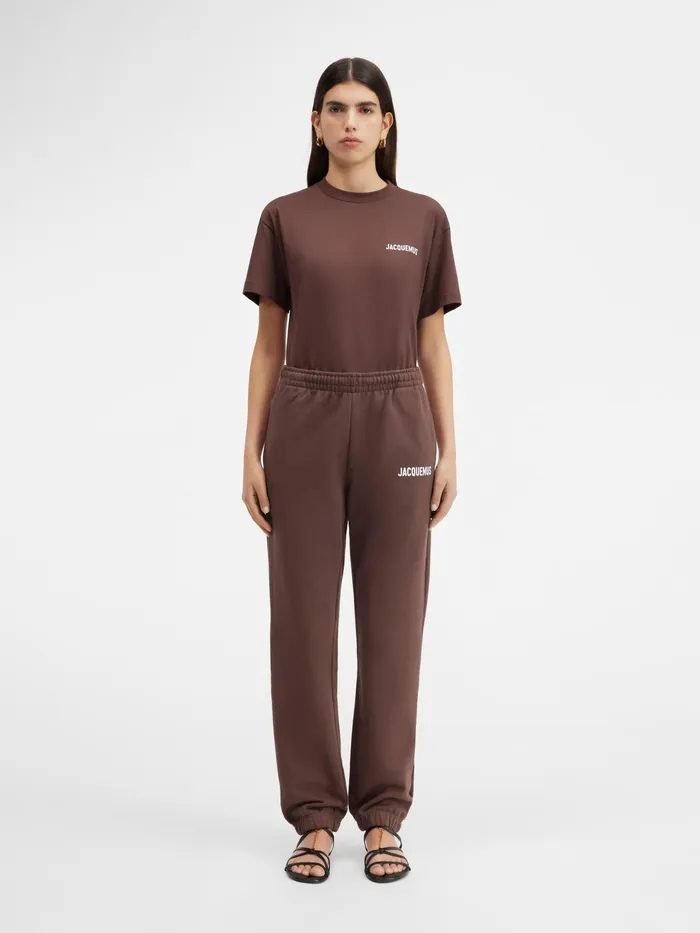 JACQUEMUS Sweatshirts and Joggings Logo Printed TrackPants Brown 8211 Women