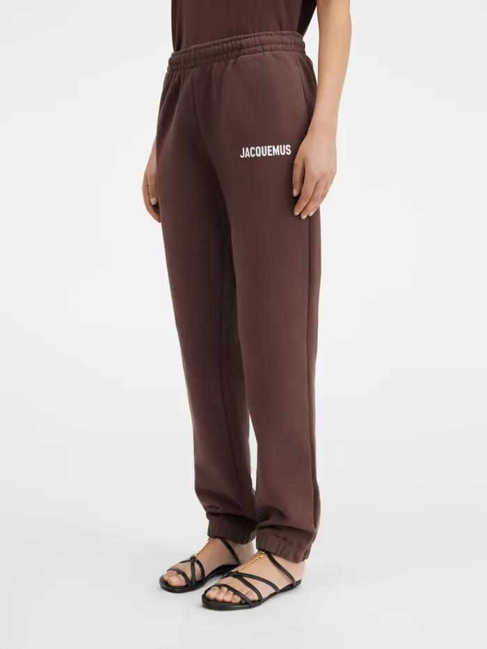 JACQUEMUS Sweatshirts and Joggings Logo Printed TrackPants Brown 8211 Women