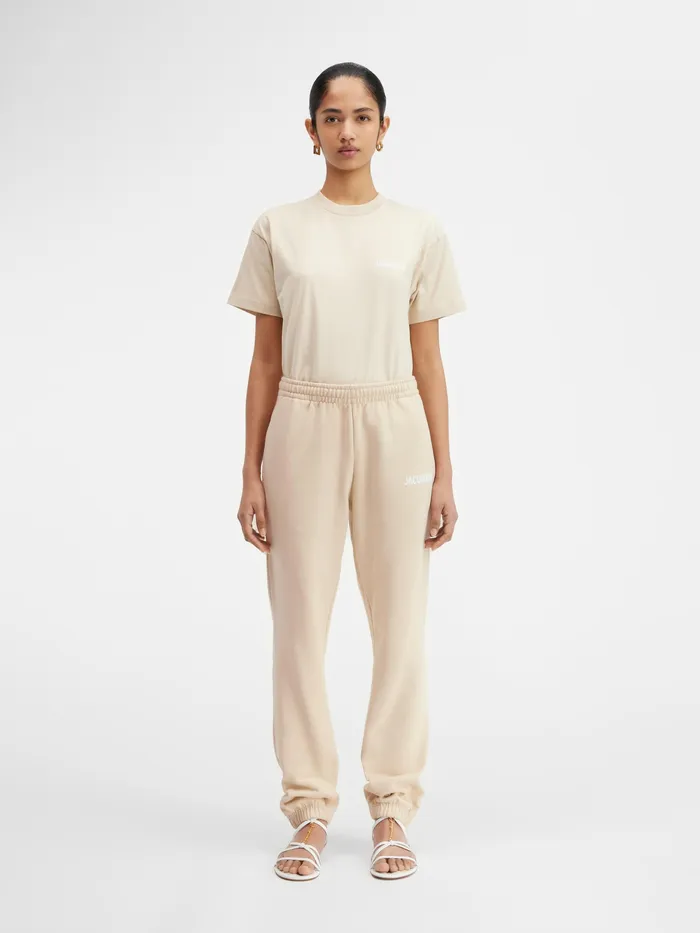 JACQUEMUS Sweatshirts and Joggings Logo Printed TrackPants Light Beige 8211 Women