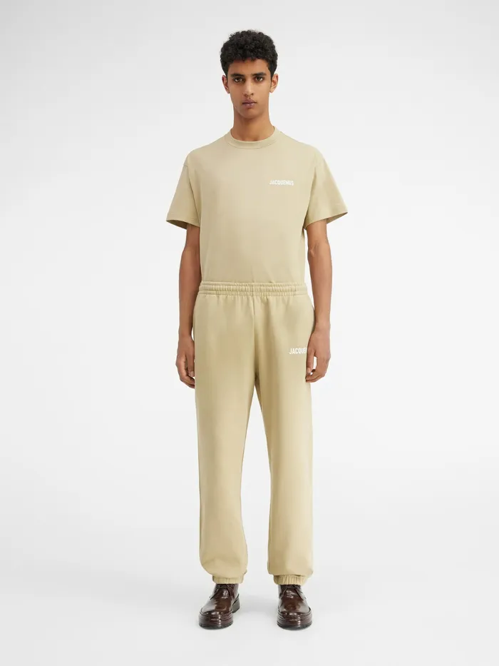 JACQUEMUS Sweatshirts and Joggings Logo Printed TrackPants Light Khaki 8211 Men