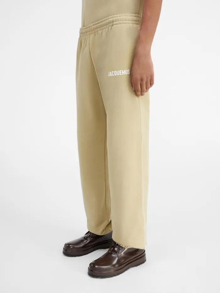 JACQUEMUS Sweatshirts and Joggings Logo Printed TrackPants Light Khaki 8211 Men