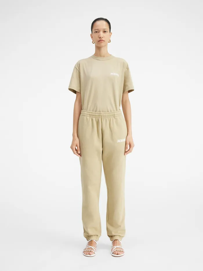 JACQUEMUS Sweatshirts and Joggings Logo Printed TrackPants Light Khaki 8211 Men