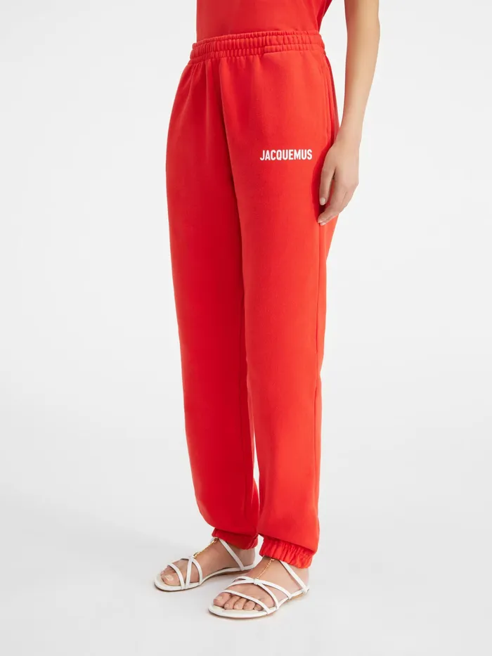 JACQUEMUS Sweatshirts and Joggings Logo Printed TrackPants Red 8211 Women