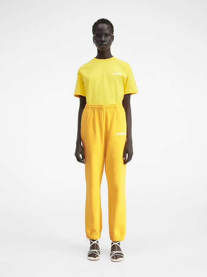 JACQUEMUS Sweatshirts and Joggings Logo Printed TrackPants Yellow 8211 Men