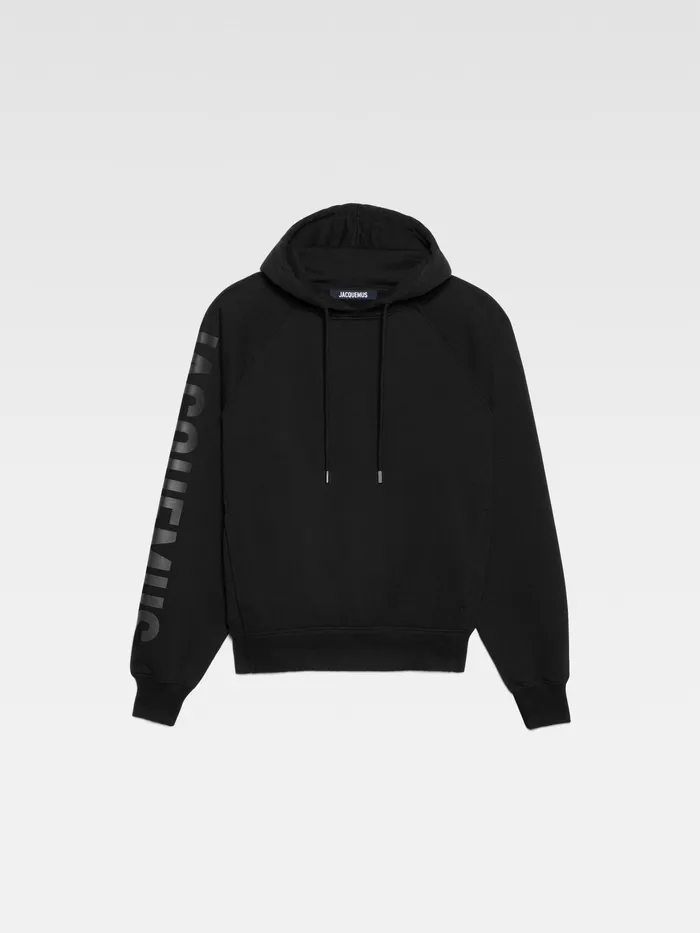 JACQUEMUS Sweatshirts and Joggings Logo Sleeve Hoodielogo Hoodie Black 8211 Men