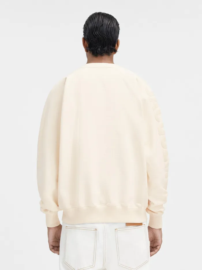 JACQUEMUS Sweatshirts and Joggings Logo Sleeve Sweatshirt Light Beige 8211 Men