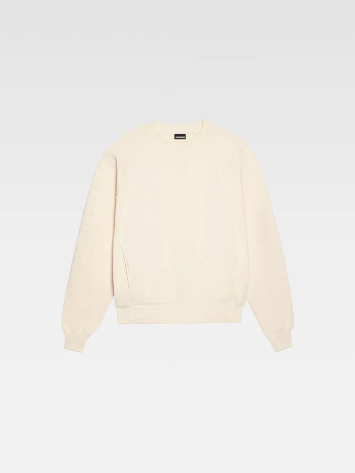 JACQUEMUS Sweatshirts and Joggings Logo Sleeve Sweatshirt Light Beige 8211 Men